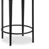 Pery Accent Table | 16" Round Mirrored Top | Matte Black Frame