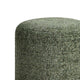 Jety Accent Ottoman | 17" Forest Green Chenille | Brass Iron Base