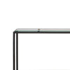Beny Sofa Console Table | 48" Glass Top | 1 Shelf | Modern Black Iron