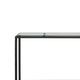 Beny Sofa Console Table | 48" Glass Top | 1 Shelf | Modern Black Iron