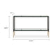 Beny Sofa Console Table | 48" Glass Top | 1 Shelf | Modern Black Iron