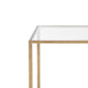 Kix Side End Table | 20" Square Glass Top | Open Shelf | Antique Gold