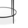 Lify Side End Table | 24" Round Mirrored Top | Open Shelf | Black