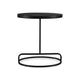 Weny Accent Table | 21" Oval Top | Black Aluminium & Iron Base