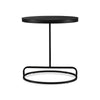 Weny Accent Table | 21" Oval Top | Black Aluminium & Iron Base