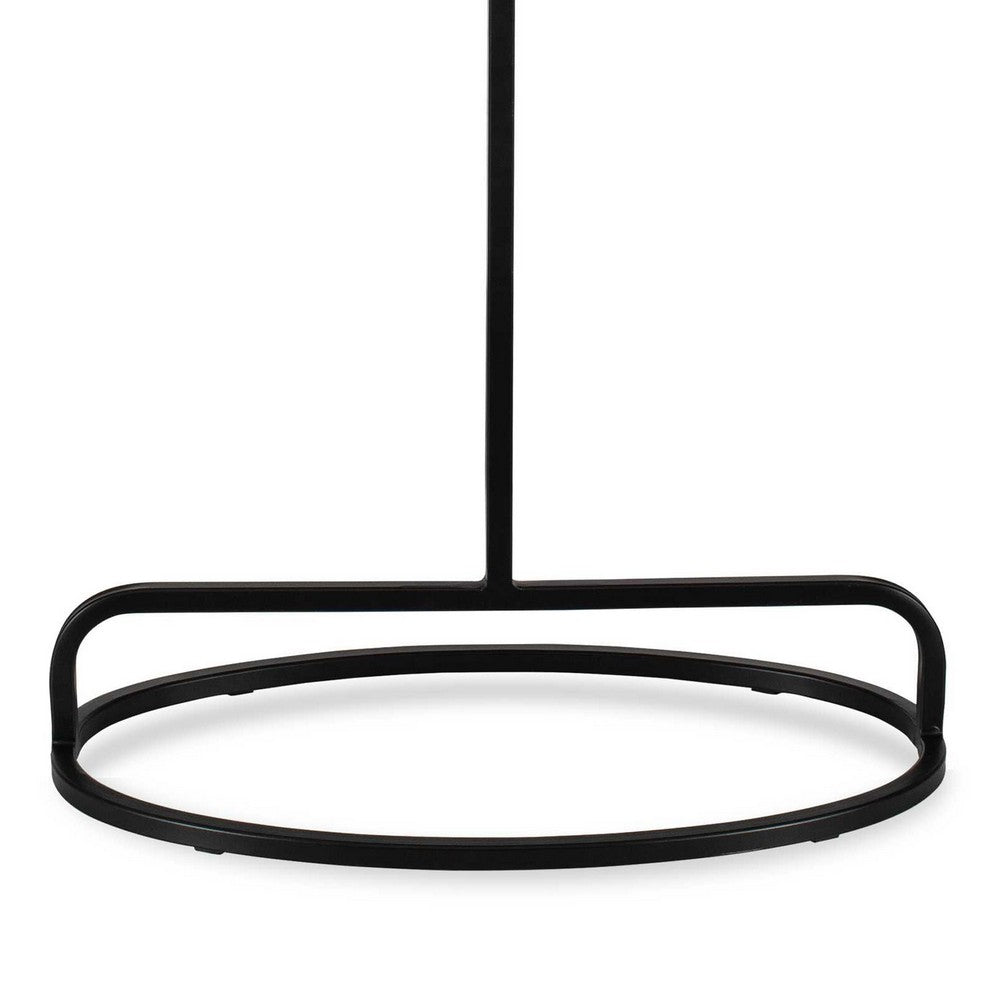 Weny Accent Table | 21" Oval Top | Black Aluminium & Iron Base