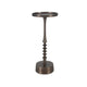 Teo Accent Table | 10" Round Top | Ribbed Bronze Iron Central Pole