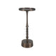 Teo Accent Table | 10" Round Top | Ribbed Bronze Iron Central Pole