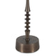 Teo Accent Table | 10" Round Top | Ribbed Bronze Iron Central Pole