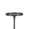 Teo Accent Table | 10" Round Top | Ribbed Bronze Iron Central Pole