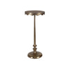 Viny Accent Table | 10" Round Top w Scalloped Edges | Antique Brass