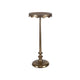 Viny Accent Table | 10" Round Top w Scalloped Edges | Antique Brass
