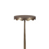 Viny Accent Table | 10" Round Top w Scalloped Edges | Antique Brass