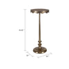 Viny Accent Table | 10" Round Top w Scalloped Edges | Antique Brass