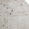 Table Lamp | Round Linen Shade | 24" Distressed White Ceramic Body