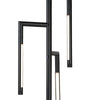 Modern Floor Lamp w Rotating LED Arms & Dimmer | 72" Black