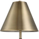 Table Lamp w Antique Brass Metal Body & Tapered Shade | 32"
