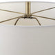 Accent Table Lamp | Cream Marble Base | Off White Linen Shade | 23"