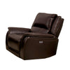 Gem Power Recliner Chair | Pillow Arms | Espresso Brown Top Grain Leather