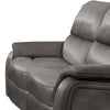 Heny Manual Reclining Loveseat | Pillow Tufted Back | Dark Gray 68"