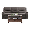 Heny Manual Reclining Sofa | Pillow Tufted Back | Dark Gray 88"