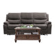 Heny Manual Reclining Sofa | Pillow Tufted Back | Dark Gray 88"