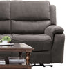 Heny Manual Reclining Sofa | Pillow Tufted Back | Dark Gray 88"