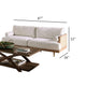 Senu Sofa | 2 Pillows | Beige Cushion | Light Oak Brown Rattan 87"