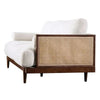 Senu Loveseat | 2 Pillows | Beige Cushion | Walnut Brown Rattan 65"
