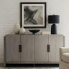 Gris Sideboard Server | 4 Doors w Metal Handles | 60" Stone Gray