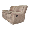 Jem Loveseat w Console | Light Brown Faux Leather | 77"