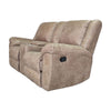 Jem Loveseat w Console | Light Brown Faux Leather | 77"