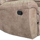 Jem Loveseat w Console | Light Brown Faux Leather | 77"