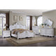 Rosy 5pc Queen Bedroom Set | White Solid Wood | 2 Nightstands Mirror