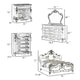 Rosy 5pc Queen Bedroom Set | White Wood Nightstand Chest Dresser