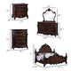 Frank 4pc Queen Bedroom Set | Dresser Mirror | Dark Cherry Brown Wood
