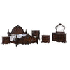 Frank 5pc Queen Bedroom Set | 2 Nightstands Mirror | Dark Cherry Brown