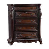 Frank 5pc Queen Bedroom Set | 2 Nightstands Mirror | Dark Cherry Brown