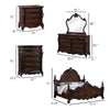 Frank 5pc Queen Bedroom Set | Dark Cherry Brown Wood | Chest Dresser