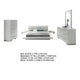 Estin 4pc Queen Bedroom Set w Low Profile Bed | Dresser Mirror | White