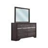 Cevy 4pc Queen Bedroom Set w Dresser | Silver Accents | Gray Wood