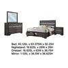 Cevy 4pc Queen Bedroom Set w Dresser | Silver Accents | Gray Wood