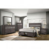 Cevy 5pc Queen Bedroom Set | 2 Nightstands | Silver Accents | Gray Wood