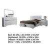 Cevy 4pc Queen Bedroom Set w Dresser | Silver Accents | White Wood