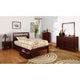 Resy 4pc Twin Bedroom Set w Panel Headboard | Cherry Brown Solid Wood