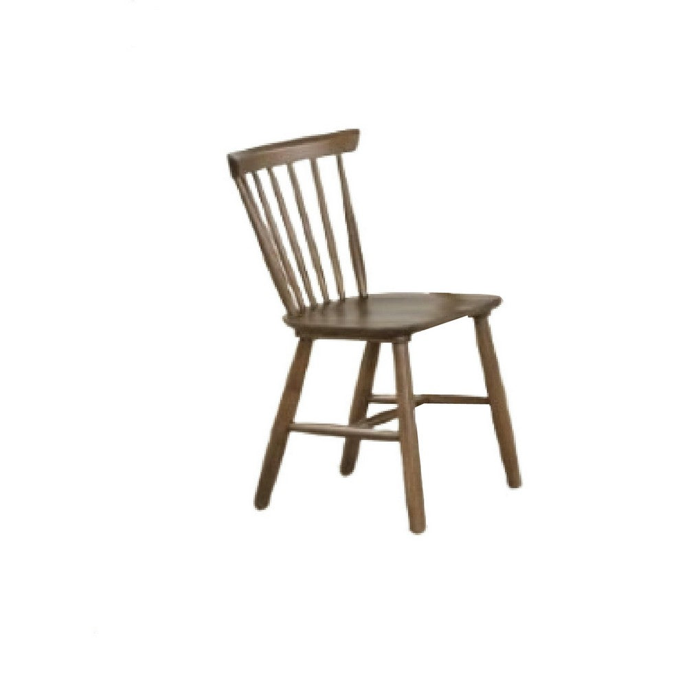 Baylee 7pc Dining Table Set w 6 Farmhouse Chairs | Walnut Brown Wood