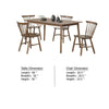 Baylee 7pc Dining Table Set w 6 Farmhouse Chairs | Walnut Brown Wood