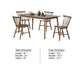 Baylee 7pc Dining Table Set w 6 Farmhouse Chairs | Walnut Brown Wood