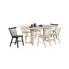 Hiny 7pc Oval Dining Set | Extendable Table | 6 Chairs | White Oak | Black