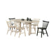 Hiny 7pc Oval Dining Set w Extendable Table | 6 Chairs | White Oak